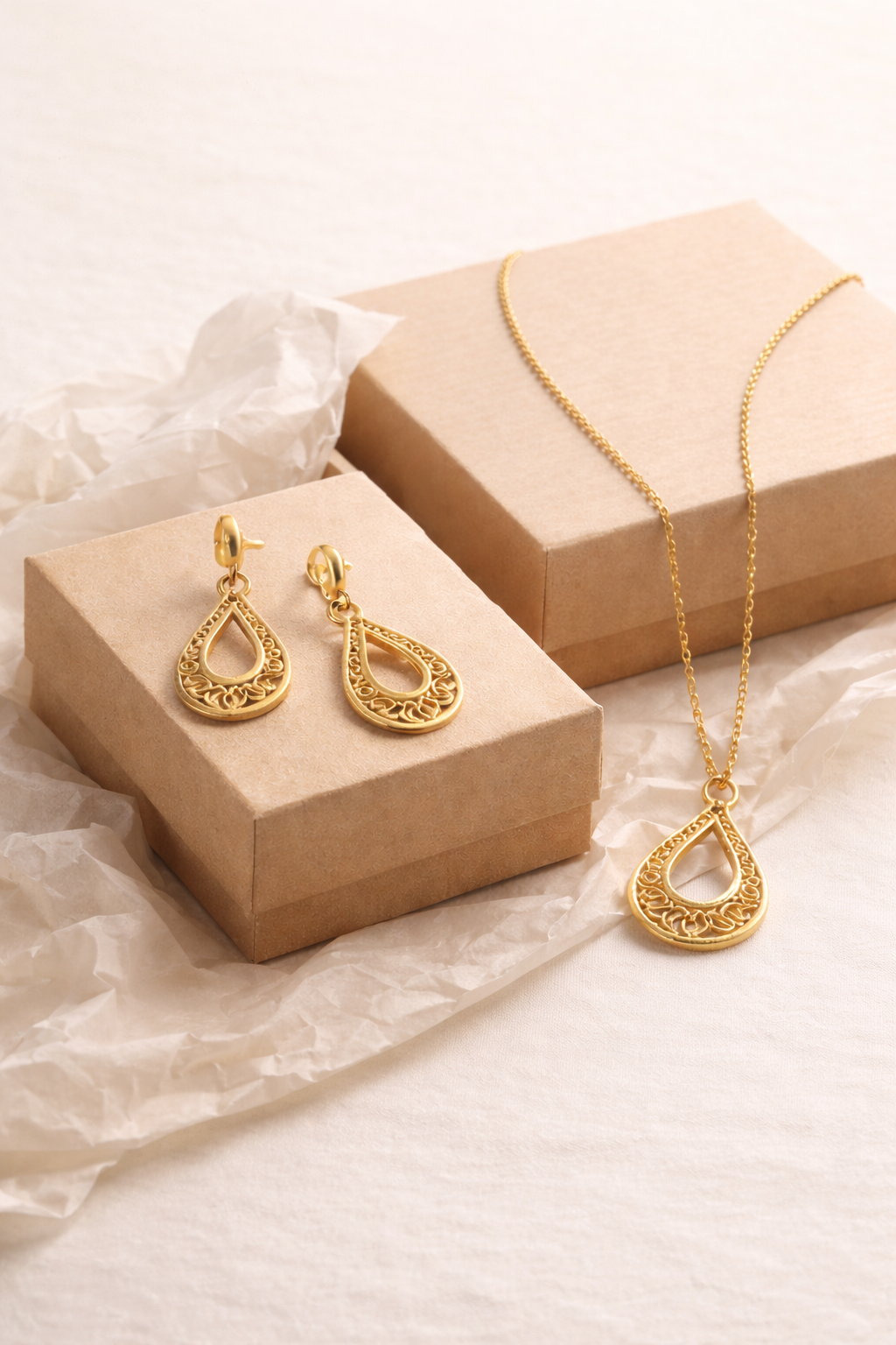 Handcrafted Brass Jewellery - Export Quality Gold Plated Earrings
