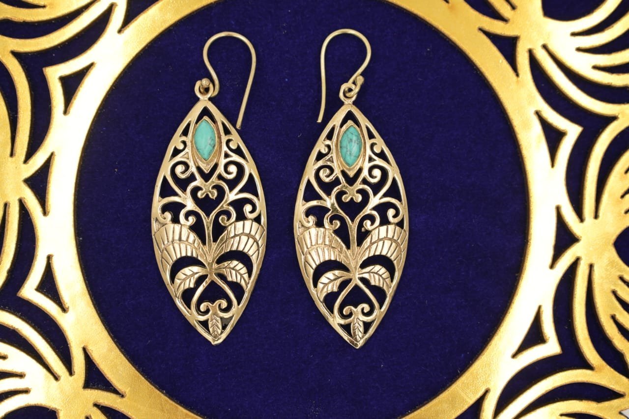 Minimalist Textutred Brass Hoop