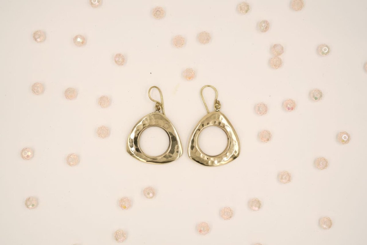 Abstract Triangular Drop Earring