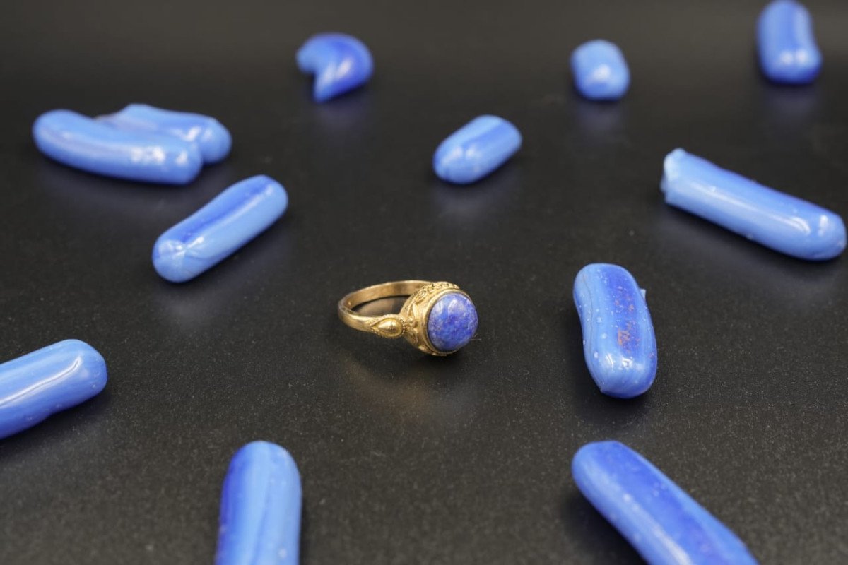 Handcrafted Antique Finish Gemstone Ring