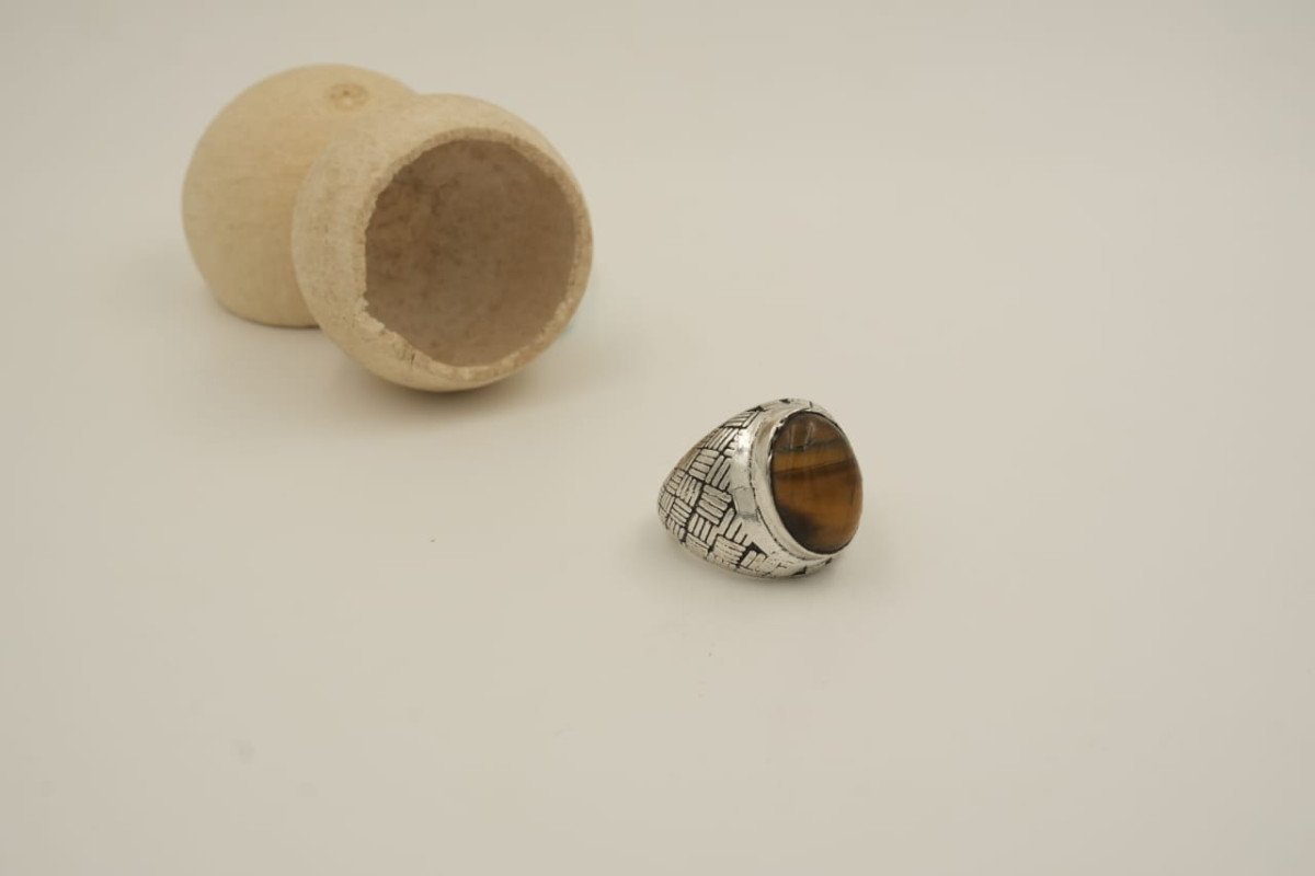 Vintage Oxidized Mesh Designe Ring